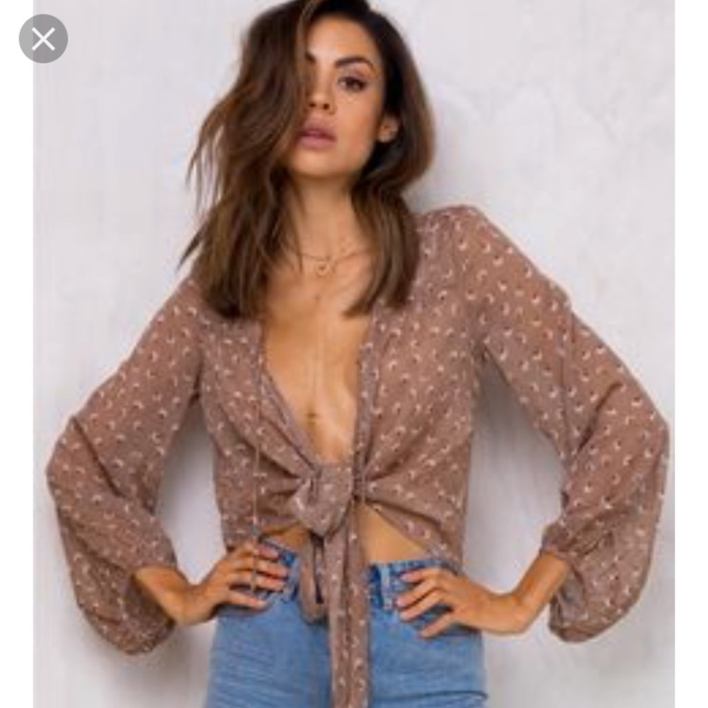 Bobby Jean Tie Up Blouse